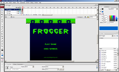 Frogger Title Screen