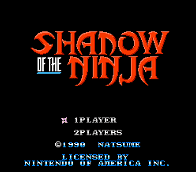 Shadow of the Ninja Title